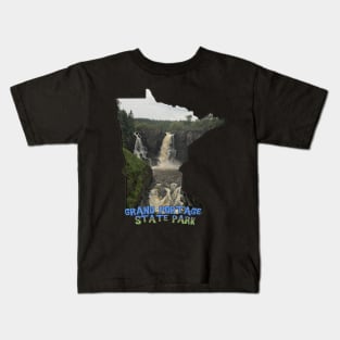 Minnesota Outline (Grand Portage State Park) Kids T-Shirt